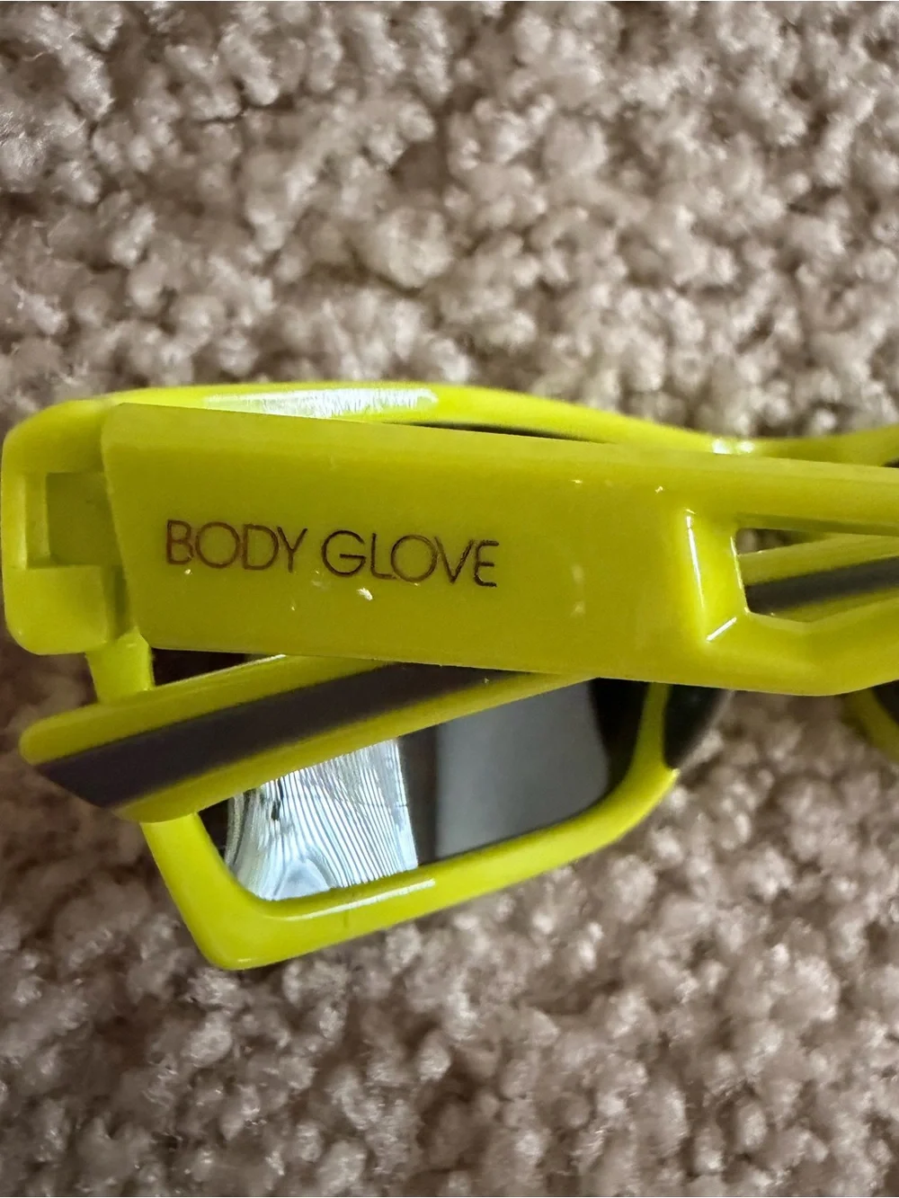 Body Glove Neon Yellow Mirrored Lens Sunglasses